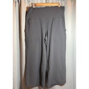 Lululemon Align High Rise Wide Leg Crop Pants 23" Women's Sz 10 Black